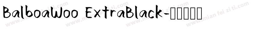 BalboaWoo ExtraBlack字体转换